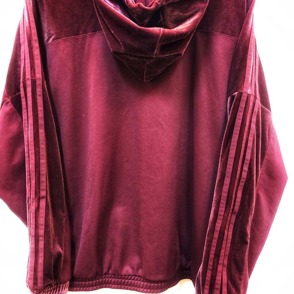 Adidas Velvet Vibes Maroon Track Jacket - Picture 2 of 9